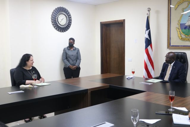 H. E. Shlomit Sufa with Liberian President George Weah